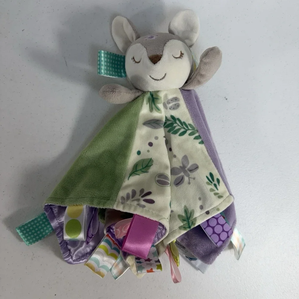 Mary Meyer‎ Taggies Flora Fawn Plush Baby Lovey Security Blanket Nunu Snuggle